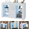 TV Unit Cabinet Stand Sideboard Cupboard Matt Body & High Gloss Door LED Lights