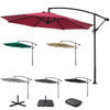 3M Banana Cantilever Umbrella Garden Parasol Sun Shade Patio Hanging Tilt Crank