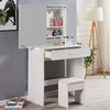 Modern Dressing Table Sliding Mirror Makeup Jewelry Desk w/ Shelf&Drawer Bedroom