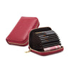 RFID Organ Wallet Slim Leather Card Case Holder Multi-Card Bag Purse Burgundy