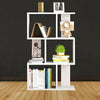 White Bookcase Bookshelf S Shape 3 Tier Shelves Free Standing Shelving Storage