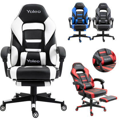 Executive Racing Gaming Chairs Swivel Office Recliner Computer Chair w/ Footrest