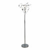 Polished Chrome Swirl Floor Light Standard Lamp With Acrylic Crystal Jewels