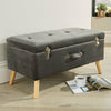 Ottoman Storage Box Pouffe Seat Stool Footstool Storage Bench Upholstered