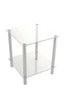 Matrix 2-Tier Clear Glass Shelving Rack/Side End table-GR09C