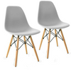 Dining Table and Chairs 4 6 Set Wooden legs Retro dining Room Chair Grey Kitchen