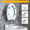 Soft Close Toilet Seat White Bathroom Oval Heavy Duty Universal Hinges Anti Slam