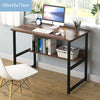 100cm Computer Desk PC Laptop Table Shelves Home Office Writing Workstation