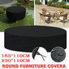 LARGE ROUND WATERPROOF GARDEN PATIO TABLE CHAIR SET FURNITURE RATTAN COVER UK