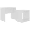 Coffee Table Set Chipboard Accent Side Nesting Tables White