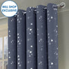 Stars Boys&Girls Bedroom Blackout Eyelet Ring Top Curtains (Pair of) Ready Made