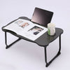 Folding Laptop Bed Tray Table Portable Lap Desk Notebook Breakfast Cup Slot UK
