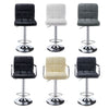 1/2pcs Faux Leather Bar Stools Breakfast Kitchen Chair Chrome Swivel Bar Stools