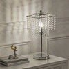 Crystal Table Desk Lamp Chrome Bedside Night Light Lampshade Home Light Fixture