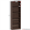 Cambridge 5 Tier Bookcase Extra Large Shelving Display Storage Furniture Walnut