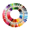 104 Beginner Cross Stitch Kit Colorful Thread Embroidery Tool Bundle w/ Hoop Set