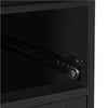 Black Bedside Table with Drawer&Door Bedside Cabinet Nightstand for Living Room