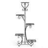 42" Tall 5Tier Metal Shelves Plant Stand Garden Patio Flower Storage Rack Holder