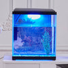 22L Glass Aquarium LEDLighting Fish Tank Desktop Tropical with Filter Pump Net