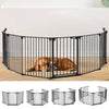 Pet Dog Fence Barrier 3/5/6/8 Panels Folding Metal Playpen Enclosure Cage Gate