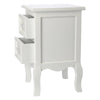 1 Pair White Bedside Tables Unit Nightstand Cabinet with Drawers Bedroom Storage