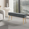 Upholstered Dining Bench Corduroy Stool Home Seating Hallway Waiting Room Bench