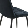 2× Modern Kitchen Dining Chairs Velvet Padded Seat Office Living Room Chair Set