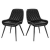 2x Dining Chairs Living Room Chairs with leather+metal Counter Chairs Bar Stools