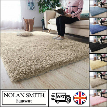 PROMOTION——Fluffy Anti Slip Shaggy Carpet Mat Living Room Floor Bedroom Area Rug