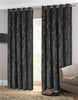 Silver Grey Crush Crushed Velvet Eyelet Ring Top Or Pencil Pleat Lined Curtains