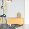 Storage Box Chest With Lid Spacious Collect Cabinet Chipboard -Burlywood
