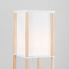 Modern Shelf Floor Standard Lamp Wooden Lounge Light 4 Tiered Shelving Unit Home