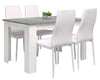 Wood Dining Table and Chairs 4 / 6 Set Pu Leather Seat Kitchen Room Furniture