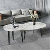 2PCS Stackable Coffee Table Marble Elegant Center Nest Side End Table Furniture