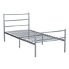 3FT Single Silver Metal Bed Frame Heavy Duty Steel Bedroom Bedstead Bedframe