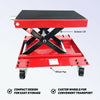 500kg Motorcycle Motor Bike Stand Scissor Lift Jack Workshop Heavy Duty Wheels