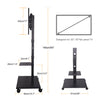 Universal Corner Floor Rolling TV Stand Mount Media Shelf for 32-70 Inch Flat TV