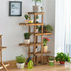 Anti-Corrosion Solid Wood 12Pot Plant Stand Flower Pot Shelf Balcony Holder Rack