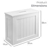 Bathroom Tidy Box Toilet Roll Cleaning Product Small Storage Unit White Christow
