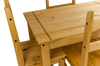 Corona Dining Table and 4 Chairs Budget Set Mexican Pine