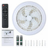 Modern LED Ceiling Fan Light Lighting Adjustable Wind Speed Dimmable W/ Remote