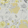 Chinoise Decoupage Geometric Birds Flowers - Yellow 908901 - Arthouse Wallpaper