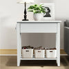 2-Tier End Table Sofa Bedside Table Nightstand Home Office Bookcase W/ Drawer