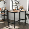 Industrial Breakfast Table Rustic Dining Table Kitchen Room Vintage Metal Unit