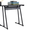 Black L-Shaped Corner Table Laptop Table Home Office Desk Wearable&Waterproof