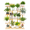 Extra Large Bamboo 11 Tier 17 Potted Plant Stand Rack Multiple Flower Pot Shelf