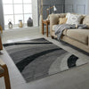 GREY BLACK MODERN DESIGN RUG SOFT LARGE LIVING ROOM FLOOR BEDROOM CARPET RUGS