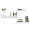 Set of 3 White U Shape Floating Wall Shelves Storage Display Shelf Wall Mounted
