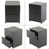 Black Chest of Drawers Bedside Table Side Corner Table Cabinet Drawers Bedroom