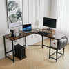 L Shape Corner Computer Desk Laptop PC Study Table HomeOffice Workstation Gaming